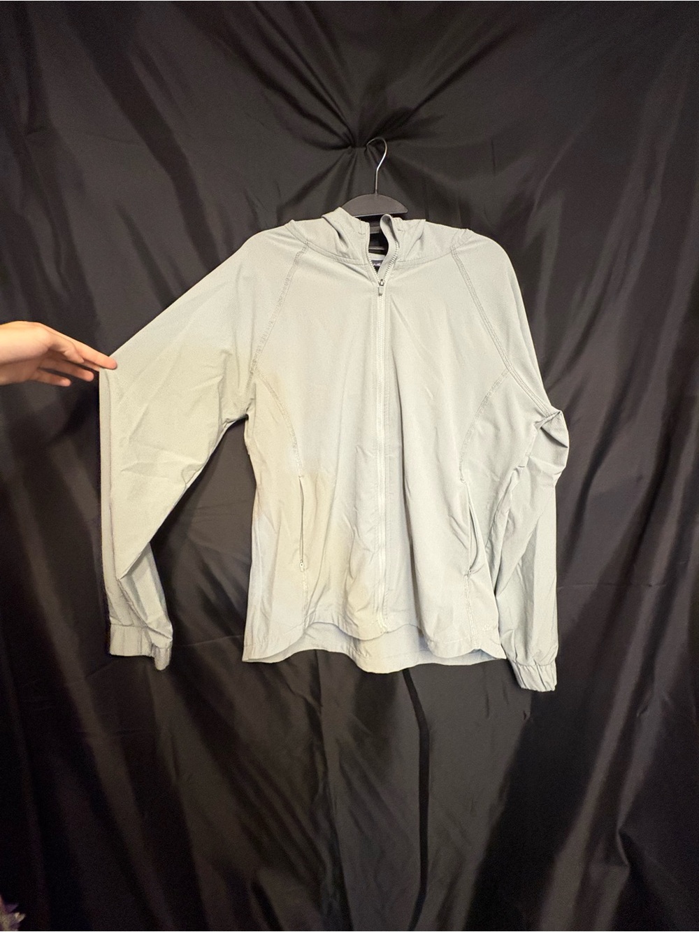Eddie Bauer Light Green Hooded Lightweight Jacket